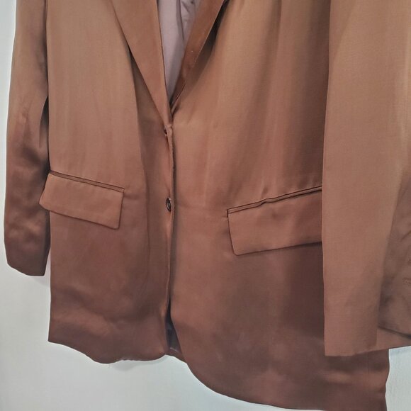 Zara Brown Blazer Size M - Picture 3 of 11